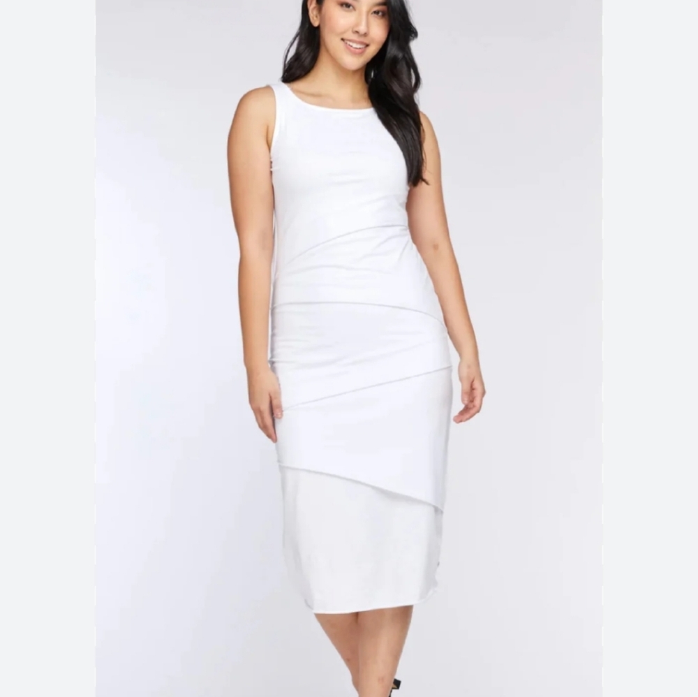 Neon Buddha NWT white tiered cotton maxi dress Sz XL